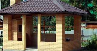 Беседка из кирпича под ключ в Тихвине цена от 3241 рублей - Строй-Мск